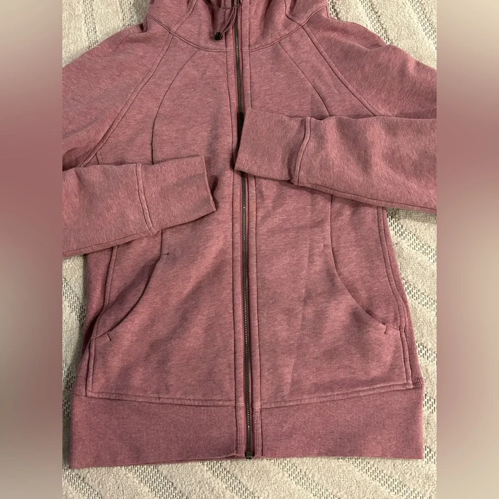 Lululemon Scuba Full-Zip Hoodie in Heathered Velvet Dust - Size 8